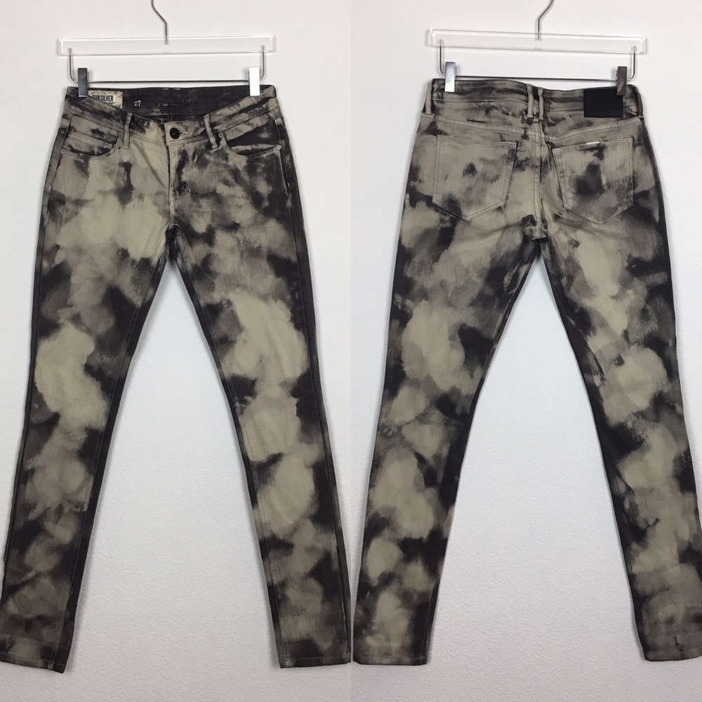 Quicksilver Low Rise Bleached Denim Jeans